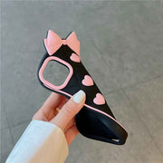 Cute Pink Bow & Hearts Silicone Case for iPhone – Soft 3D Girly Phone Cover for iphone 17 series