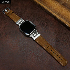 Leather Durable Wristband Mecha Design Strap for Apple Watch