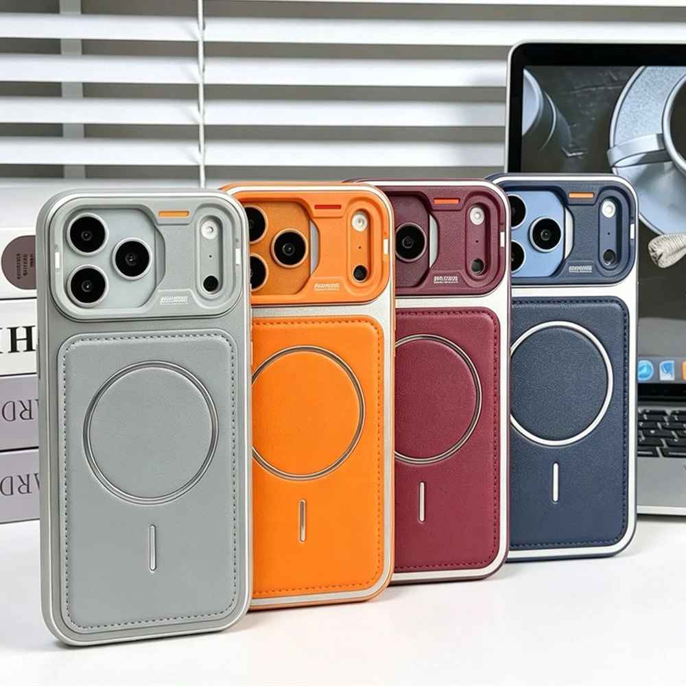 Premium Magnetic Leather Phone Case – Multi-Color Collection