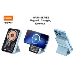 Recci Mars Transparent Magnetic Power Bank 5000mAh RPB-W07