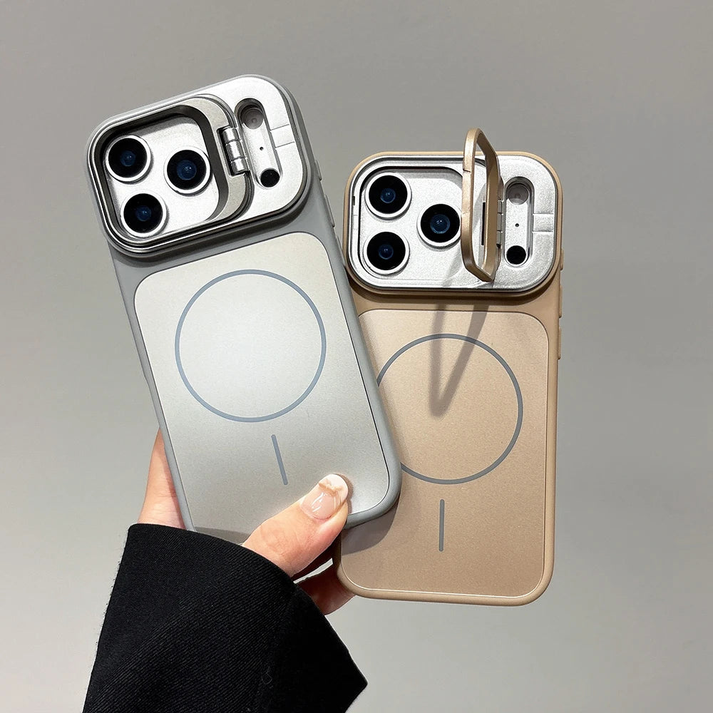 MagSafe Slide Camera Cover Case – Shockproof Matte Armor for iPhone
