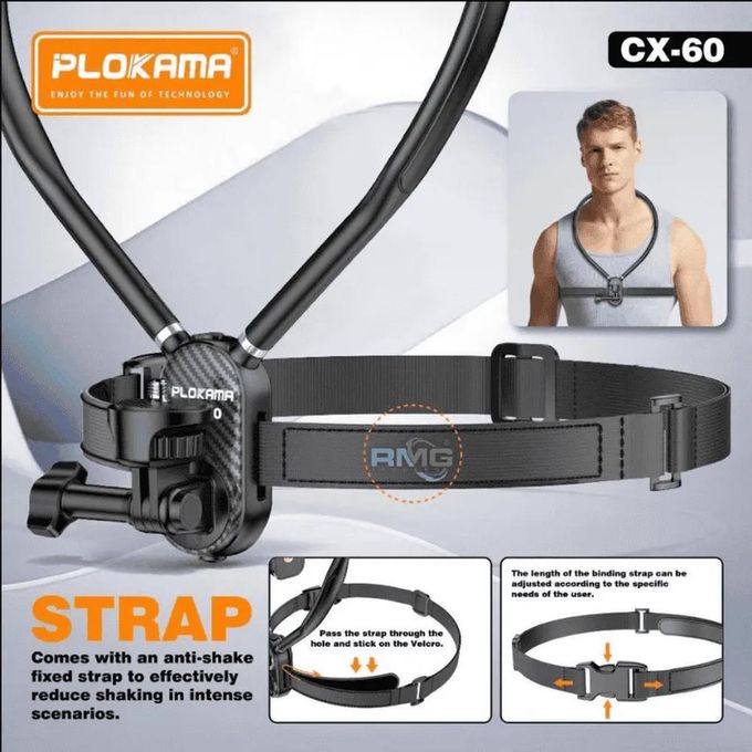 PLOKAMA CX-60 Neck Bracket for Sports Camera and Smartphone