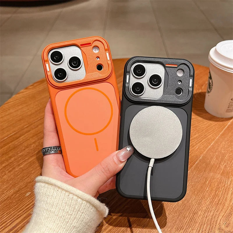 Premium Matte MagSafe Case with Camera Lens Protection for iPhone - Armor Design