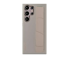 Leather Grip case with Strap for samsung - Titanium