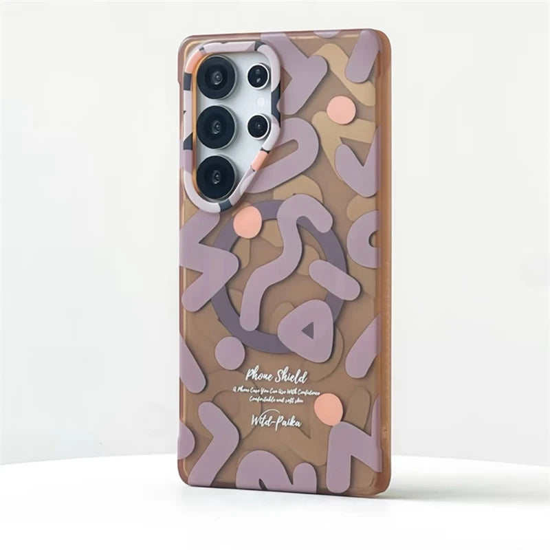 Graffiti Pattern Luxury Case Cover For Samsung Galaxy MagSafe Magnetic Case