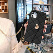 غطاء حماية لهاتف iPhone مع حقيبة يد ومحفظة بتصميم كروس للنساء والفتيات مع حامل بطاقات
