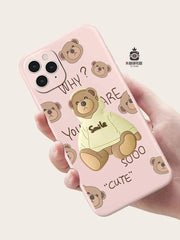 teddy bear 3D silicone case for iphone 13 pro