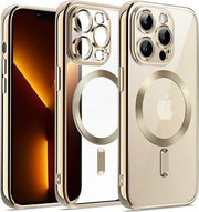Magnetic Case [Support Magsafe Charger] Camera Lens Protector Full Protection TPU Shockproof Cover