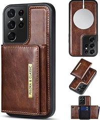 puolka  Leather Protective Wallet Case With Detachable Magnetic Wallet 5 In 1 for samsung