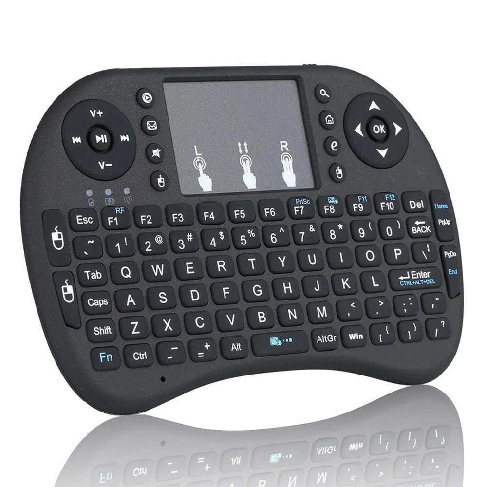 Keyboard with touch mouse, Bluetooth, backlit keys, Arabic and English, black