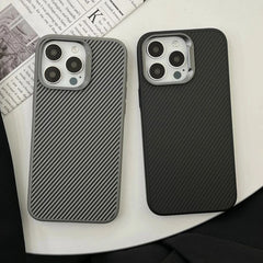 HENKS MagSafe Carbon Fiber with Metal Frame Case
