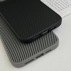 HENKS MagSafe Carbon Fiber with Metal Frame Case