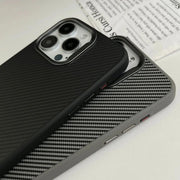 HENKS MagSafe Carbon Fiber with Metal Frame Case