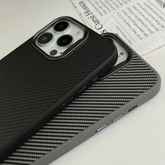 HENKS MagSafe Carbon Fiber with Metal Frame Case