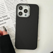 HENKS MagSafe Carbon Fiber with Metal Frame Case