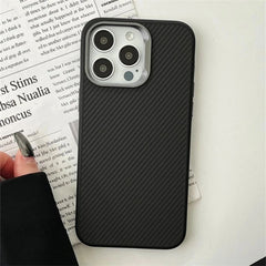 HENKS MagSafe Carbon Fiber with Metal Frame Case