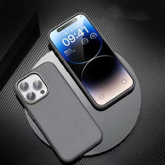 Luxury Business Retro Leather Slim Magnetic Wireless Charge Case for Magsafe for iPhone