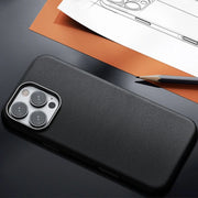 Luxury Business Retro Leather Slim Magnetic Wireless Charge Case for Magsafe for iPhone