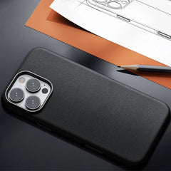 Luxury Business Retro Leather Slim Magnetic Wireless Charge Case for Magsafe for iPhone