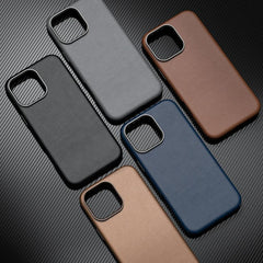 Luxury Business Retro Leather Slim Magnetic Wireless Charge Case for Magsafe for iPhone