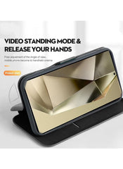 Leather Texture Flip Wallet Case Cover For Samsung
