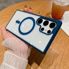 transperent frame magsafe case for samsung