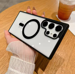 transperent frame magsafe case for samsung