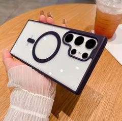 transperent frame magsafe case for samsung