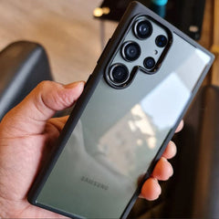 Transperent case with black frame for samsung