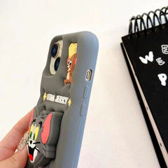 Soft Silicone 3D Back Cover With Tom And Jerry Cartoon