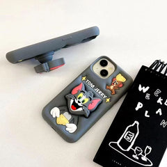 Soft Silicone 3D Back Cover With Tom And Jerry Cartoon
