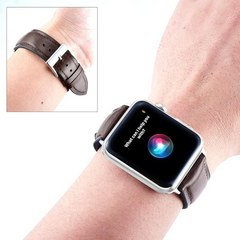 Leather Strap Silicone Inner Wax Leather Strap for Apple Watch