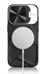 Logo Hole Silicone Case With Invisible Bracket Lens Protection