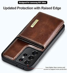 puolka  Leather Protective Wallet Case With Detachable Magnetic Wallet 5 In 1 for samsung