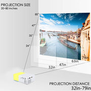 Mini Projector, Portable LED Projector for Home Cinema Theater