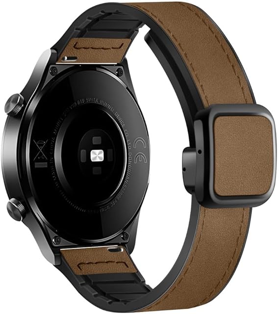 Premium 22mm Leather Watch Band – Magnetic Clasp  Strap & Compatible 22mm Smartwatches