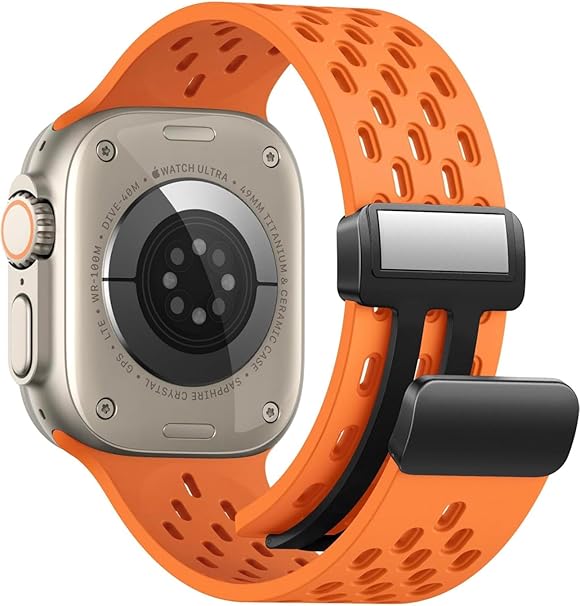 apple 42/44/45/49 mm استراب سيليكون مجناتيك لساعات