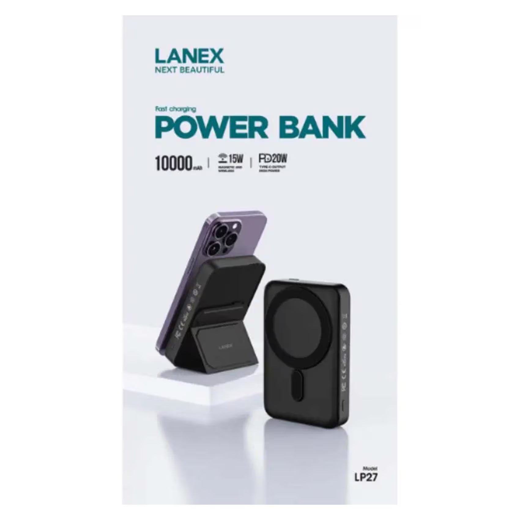 Lanex 3 in 1 Magnetic Wireless Power Bank 10000mAh LP27