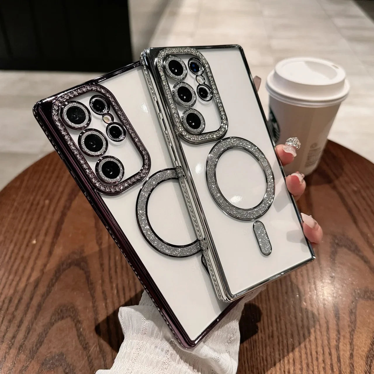Diamond Case for android – Shockproof, Slim, Glitter Protective Cover with Camera Lens Protection