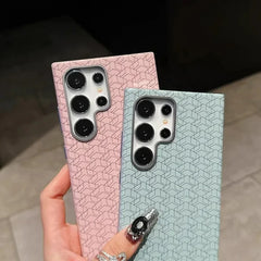 ZigZag Line leather Case for samsung s22 ultra