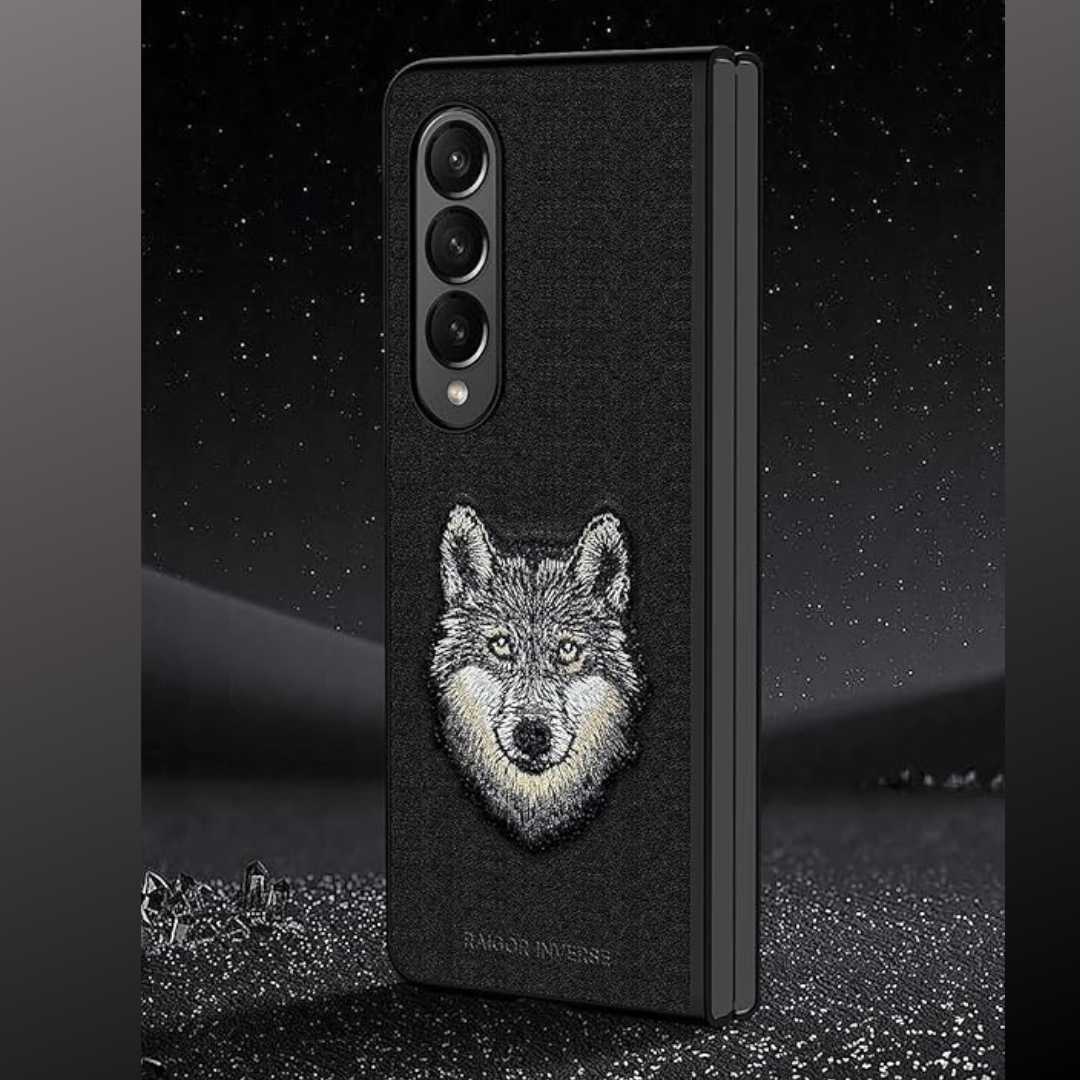 Wolf Series Shockproof Leather Premium Back Case Cover for Samsung Z Fold 4