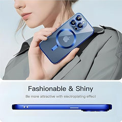 Magnetic Case [Support Magsafe Charger] Camera Lens Protector Full Protection TPU Shockproof Cover