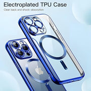 Magnetic Case [Support Magsafe Charger] Camera Lens Protector Full Protection TPU Shockproof Cover