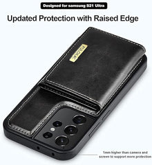 puolka  Leather Protective Wallet Case With Detachable Magnetic Wallet 5 In 1 for samsung