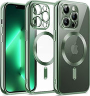 Magnetic Case [Support Magsafe Charger] Camera Lens Protector Full Protection TPU Shockproof Cover