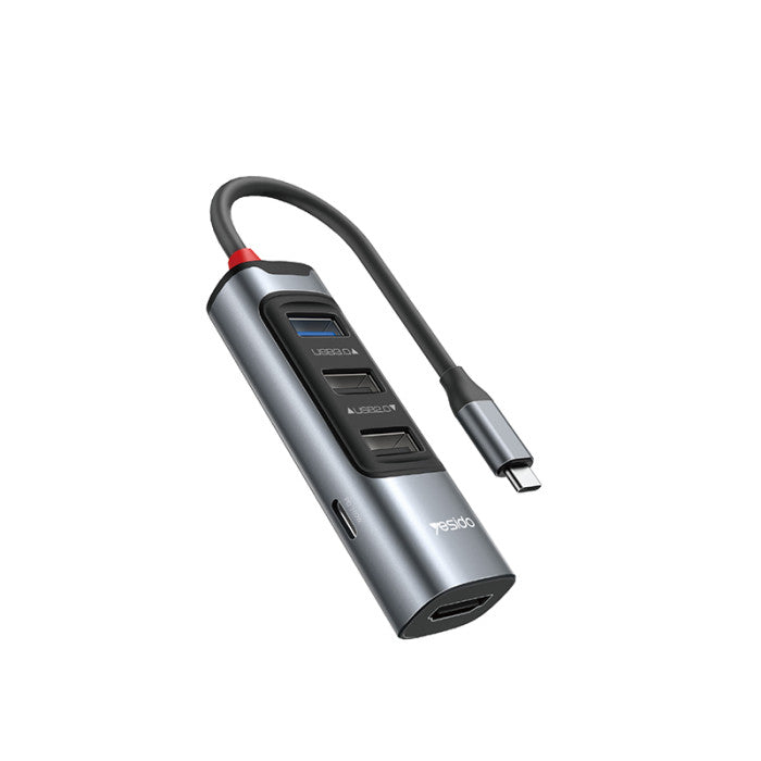 HB22 5 IN 1 USB C HUB | PD 100W For Laptop Tablet Mobile Phone Support OTG Function Adapter