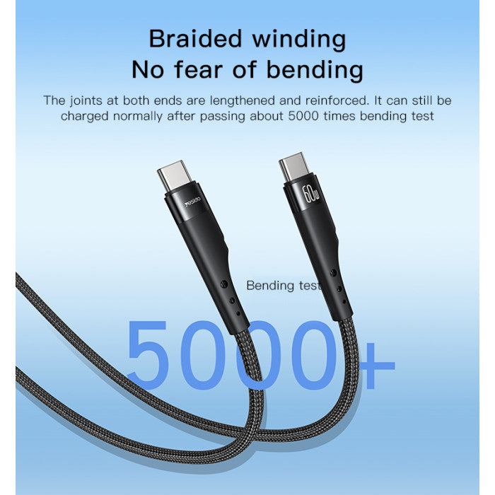 CA116 - 3 Meter Data Cable TypeC To TypeC Support Charging And Data Transmission PD 60W Fast Charging