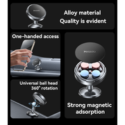 YESIDO 360 Rotation Zinc Alloy Strong Magnetic Force Mini Paste Magnetic Suction Phone Holder - C215