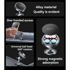 YESIDO 360 Rotation Zinc Alloy Strong Magnetic Force Mini Paste Magnetic Suction Phone Holder - C215