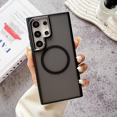 Magnetic Clear Case , Shockproof Protection, Wireless Charging for samsung s24 ultra